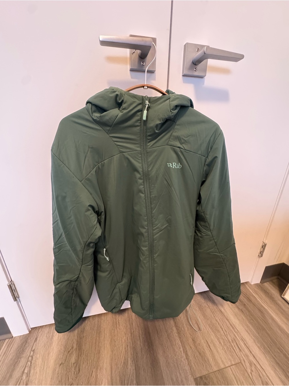 Rab Women's Insulated Hooded Puffer Jacket - Olive Green